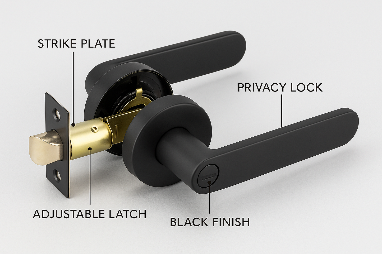 Round Privacy Door Handle
