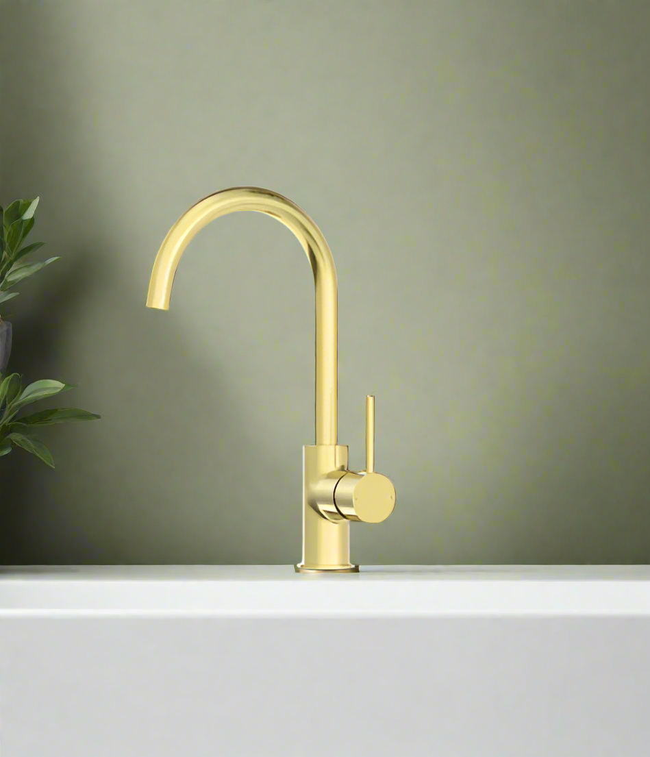 Laundry mixer brushed gold