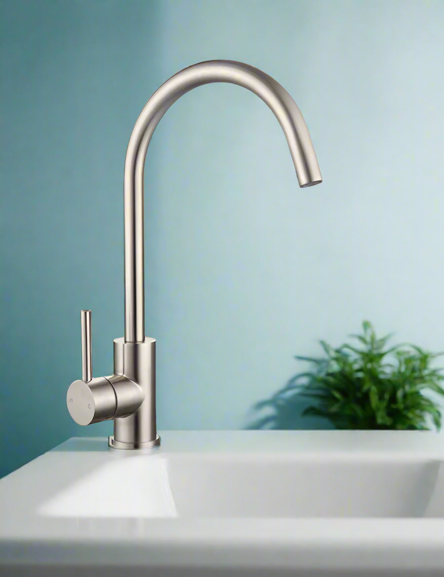 Laundry mixer brushed nickel