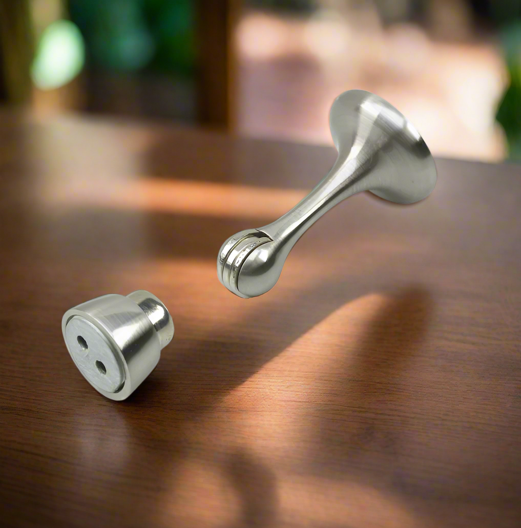Magnetic door stopper silver