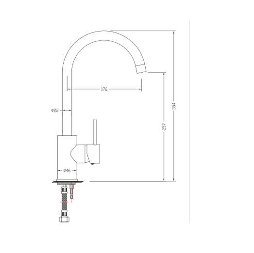 Sink mixer dimensions