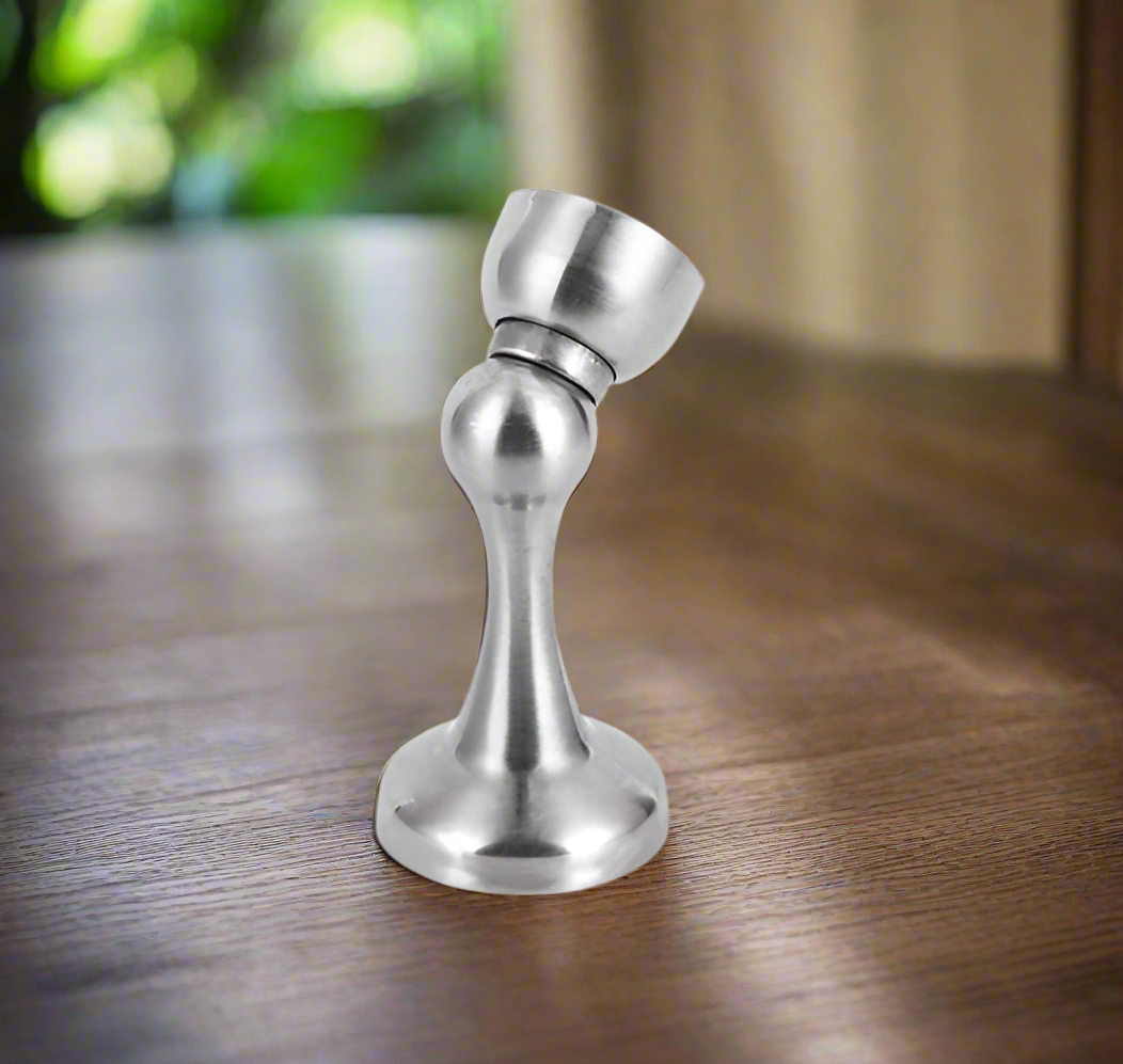 magnetic door stopper ball type silver