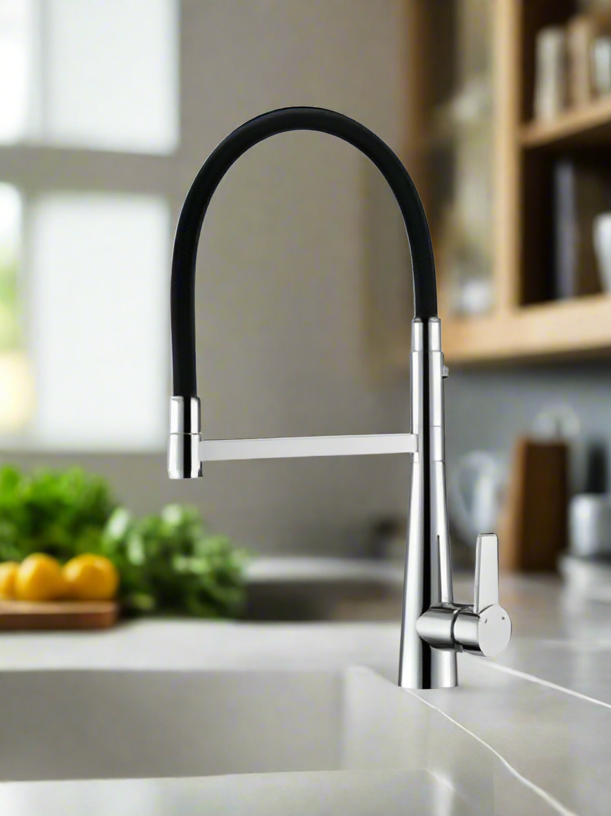 Modern Dual Outlet Kitchen Mixer with Detachable Pullout Hose