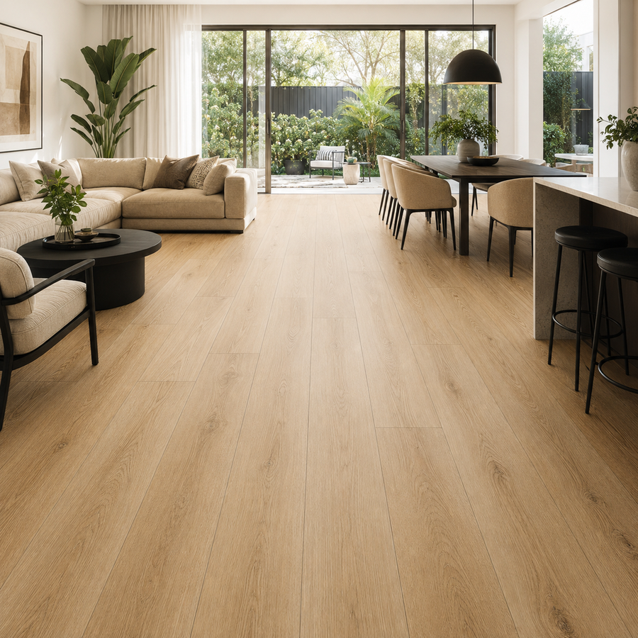 Hybrid Flooring collection – straight-plank natural oak flooring