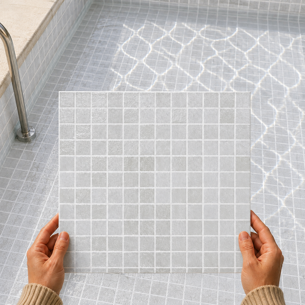 Genuine Pearl White Pool Tile