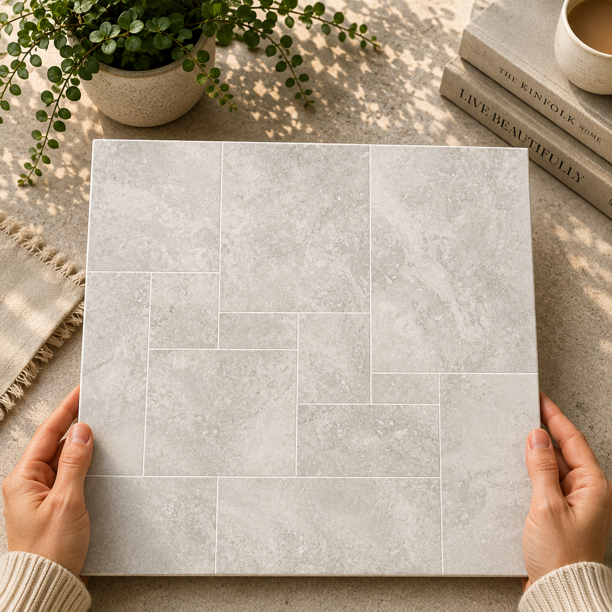 Timeless White French Pattern Porcelain Tile – product image 3
