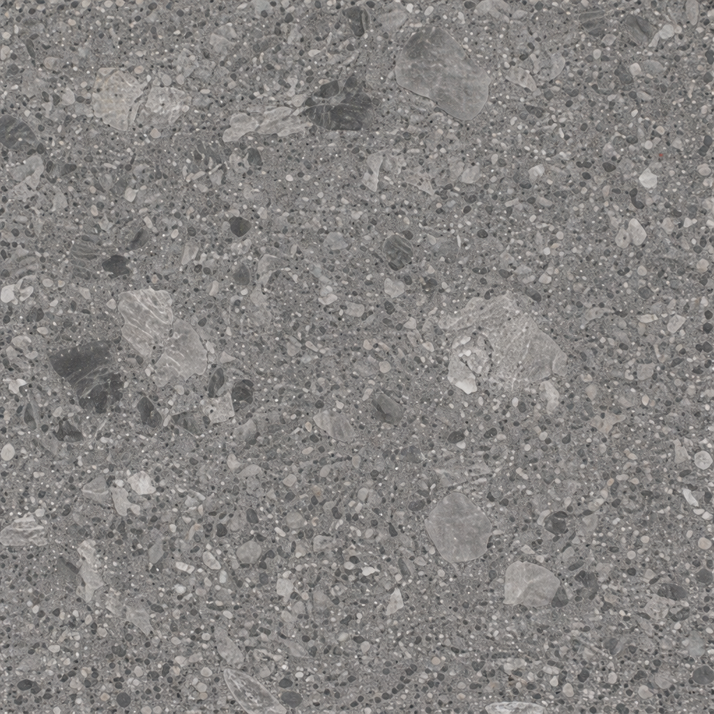 Close-up of a gray concrete surface with a speckled pattern
