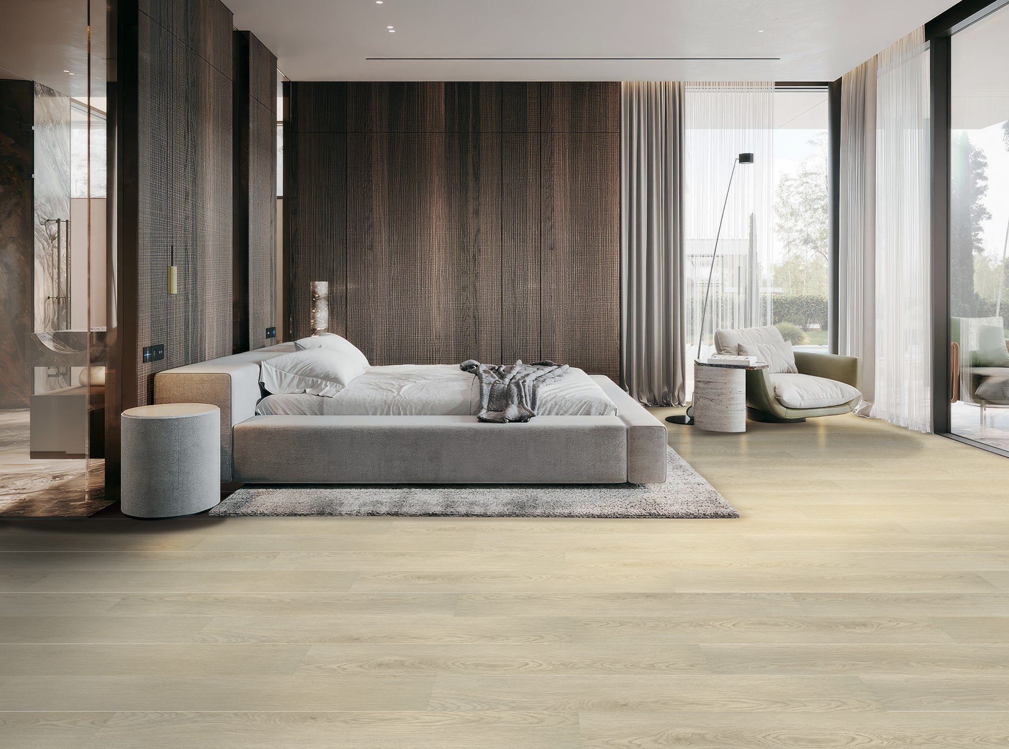 AquaGlow Hamburg Oak waterproof laminate flooring render image