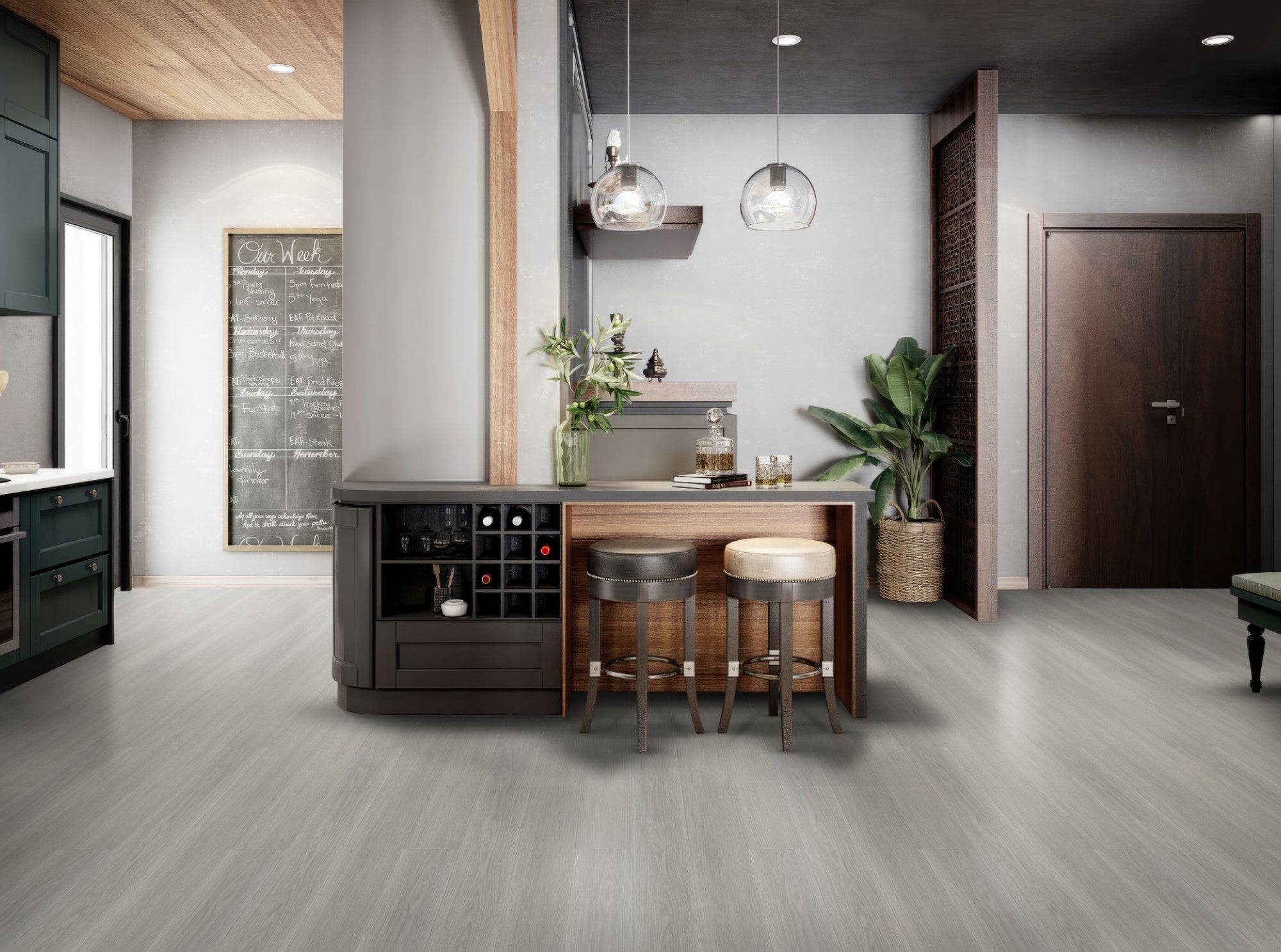 AquaGlow Paris Oak waterproof laminate flooring render image