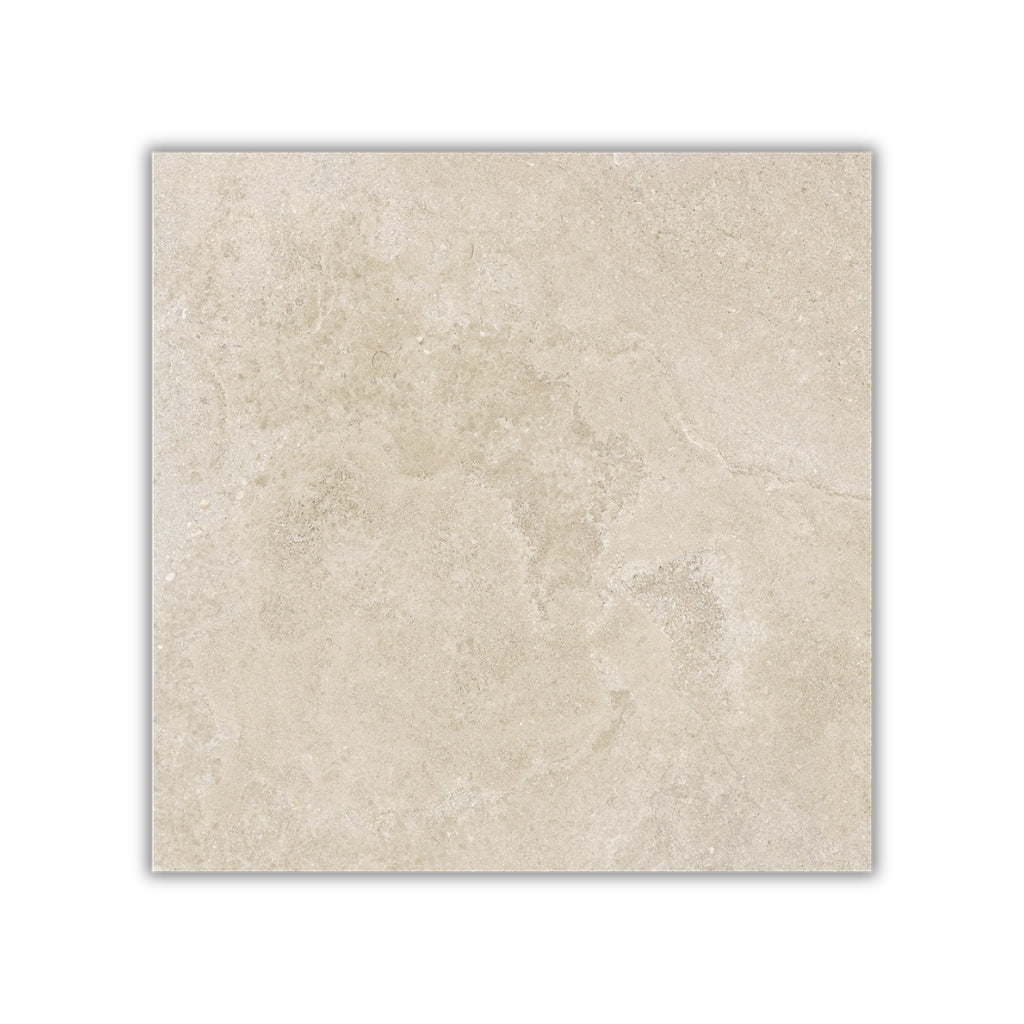 Beige ceramic tile on a white background