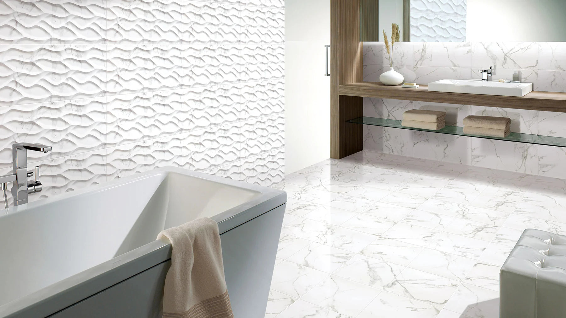 Charm Carrara Ceramic Tile