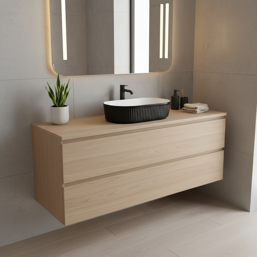 Black and white oval sink on a white background