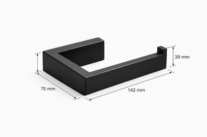 Matte Black Square Toilet Paper Roll Holder | SS304 Bathroom
