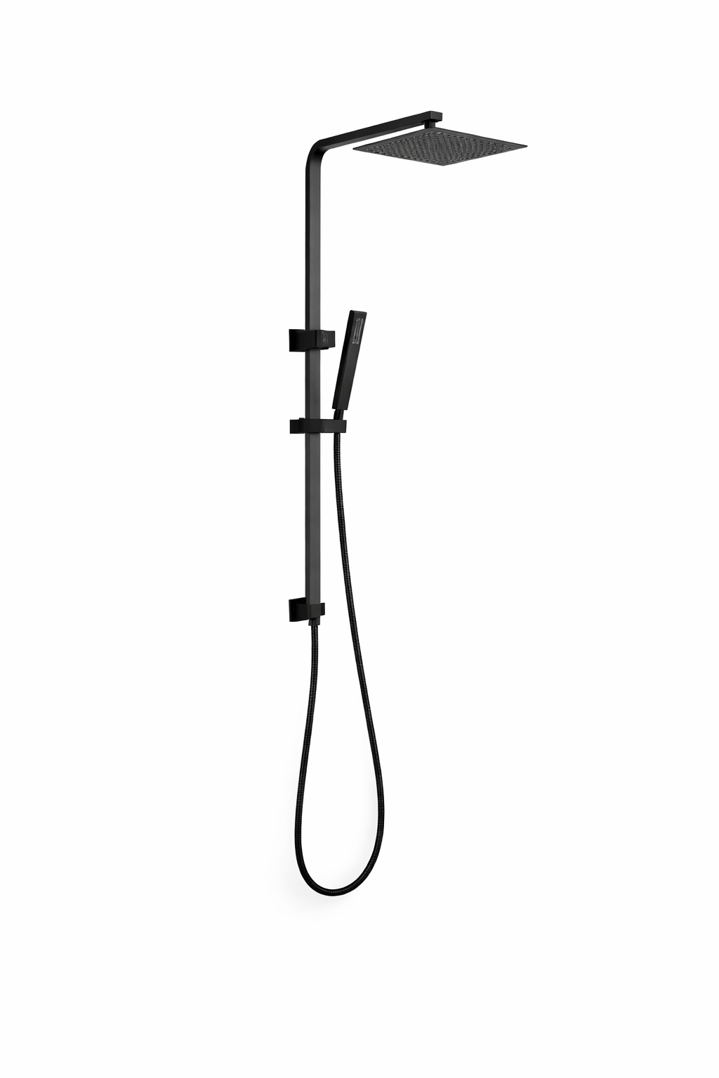 10" Square Rainfall Shower Head Set – Rectangle Handheld Spray| WELS Rated| Matte Black