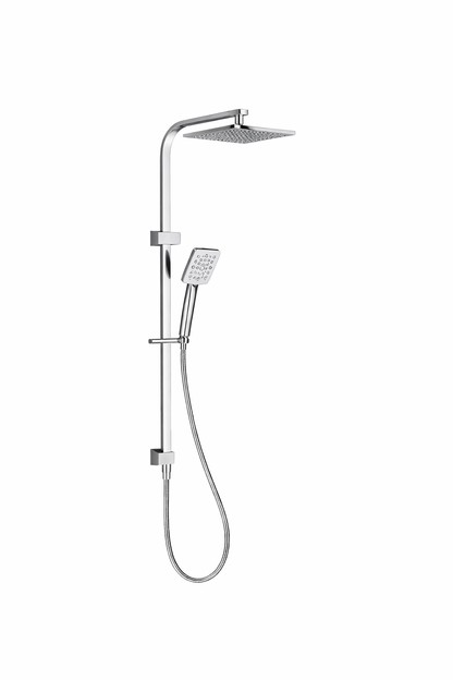 10″ Square Rainfall Shower Head Set –3 Mode Handheld | WELS Rated | Chrome