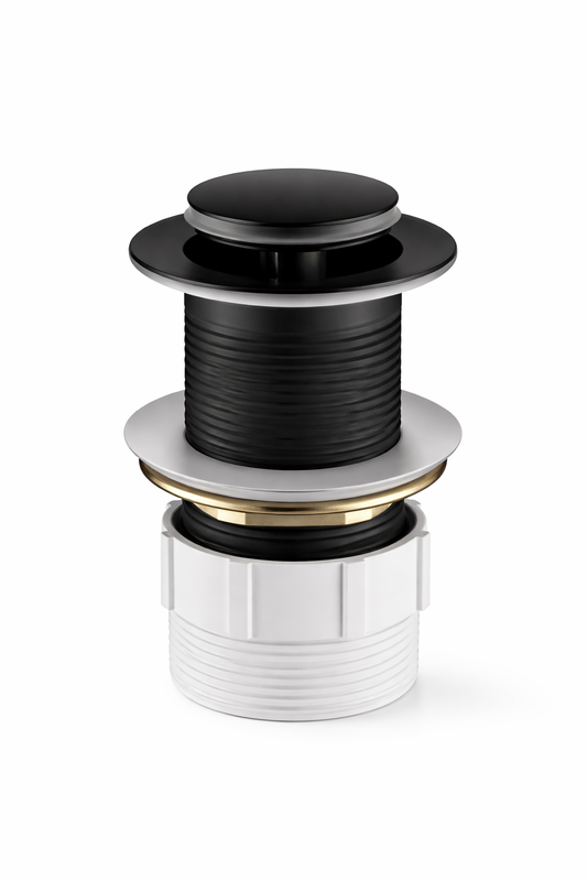 Basin Pop-Up Basin Waste – 32mm | Non-Overflow Drain Plug | Matte Black