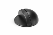 Black ergonomic mouse on a white background