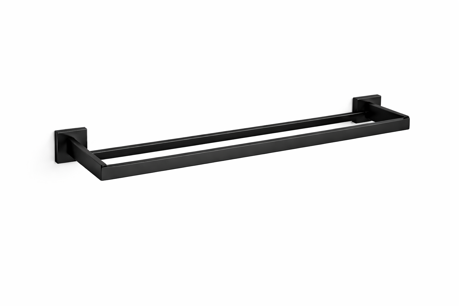 Square Double Towel Rail Rack – Wall Mounted Bathroom Holder