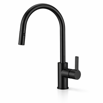 Pullout Kitchen Mixer Tap – Stylish Swivel Gooseneck Faucet | WELS | Matte Black