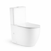 White toilet on a white background