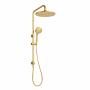 10″ Round Rainfall Shower Head Set –3 Mode Handheld | WELS Rated | Brushed Gold