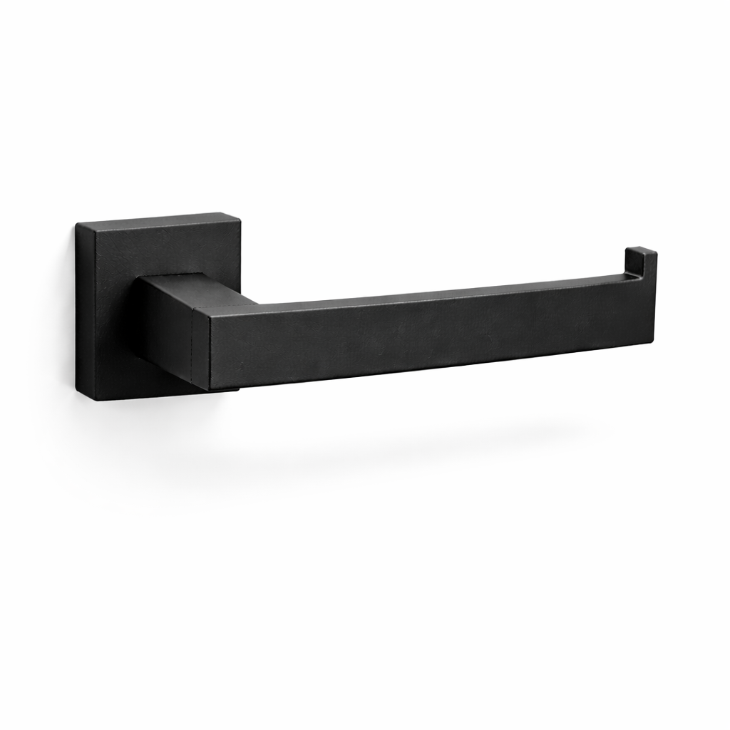 Toilet Paper Holder – Matte Black Wall Mounted Bathroom Roll Rack