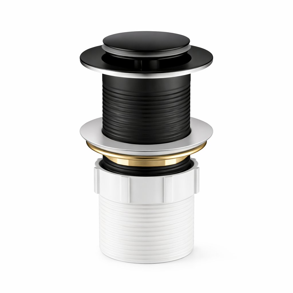 Basin Pop-Up Basin Waste – 32mm | Non-Overflow Drain Plug | Matte Black