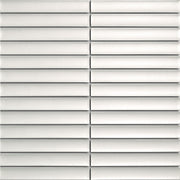 Concave Plain White Finger Mosaic Porcelain Tile 20x145mm