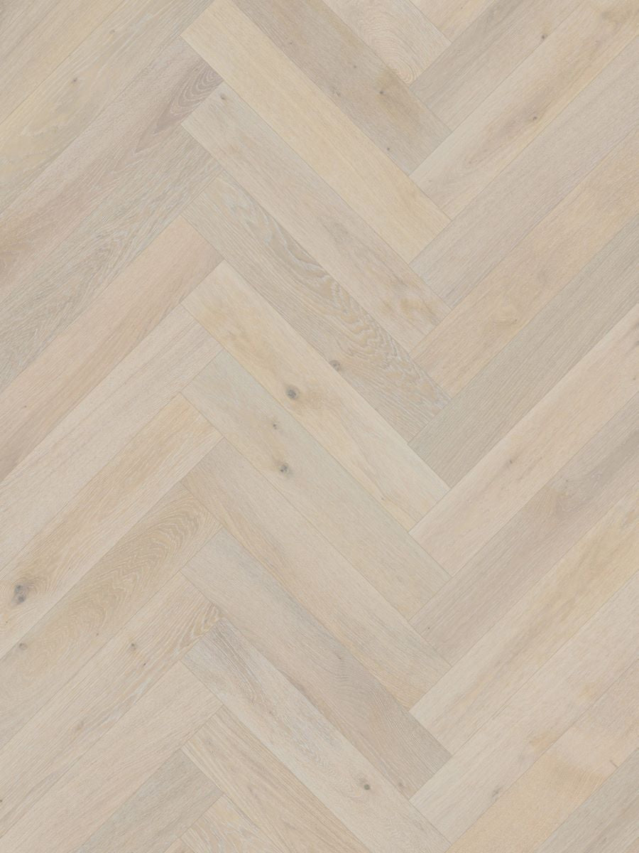 CrossWood T1 Latte Oak Engineered Herringbone European Oak Flooring 14mm