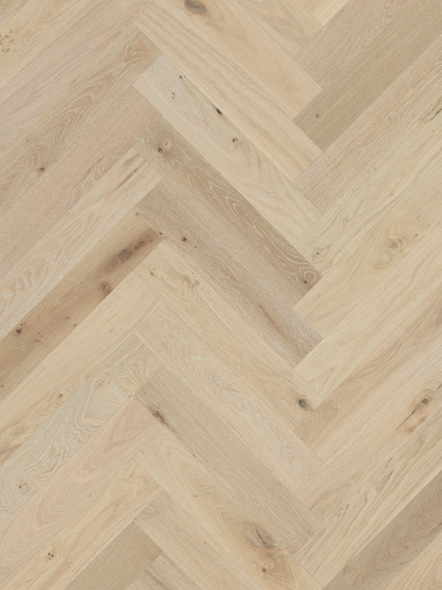 CrossWood T2 Limed Wash Engineered Herringbone European Oak Flooring 14mm