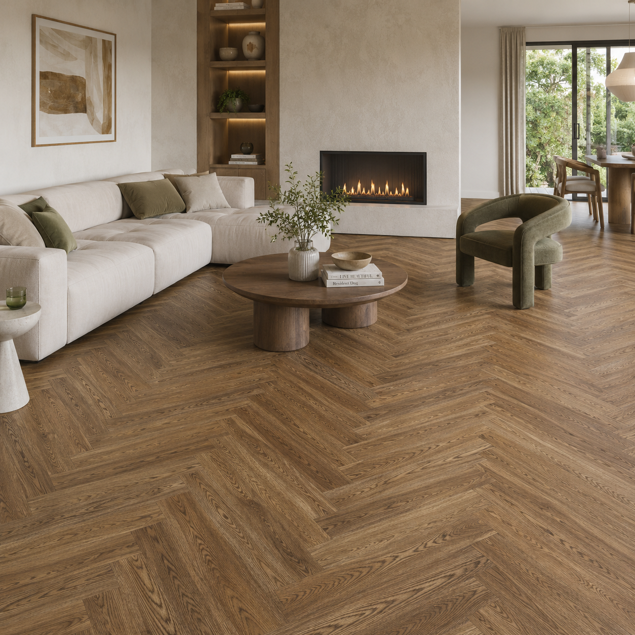 CrossWood T5 Cuban Engineered Herringbone European Oak Flooring 14mm