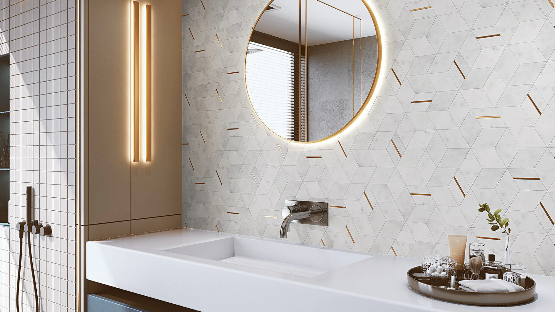 Deco Cubic Porcelain Wall Tile 55×95.2mm