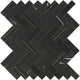 Deco Herringbone Nero Marquina Porcelain Tile