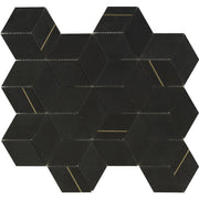 Deco Cubic Nero Marquina Porcelain Wall Tile 55×95.2mm