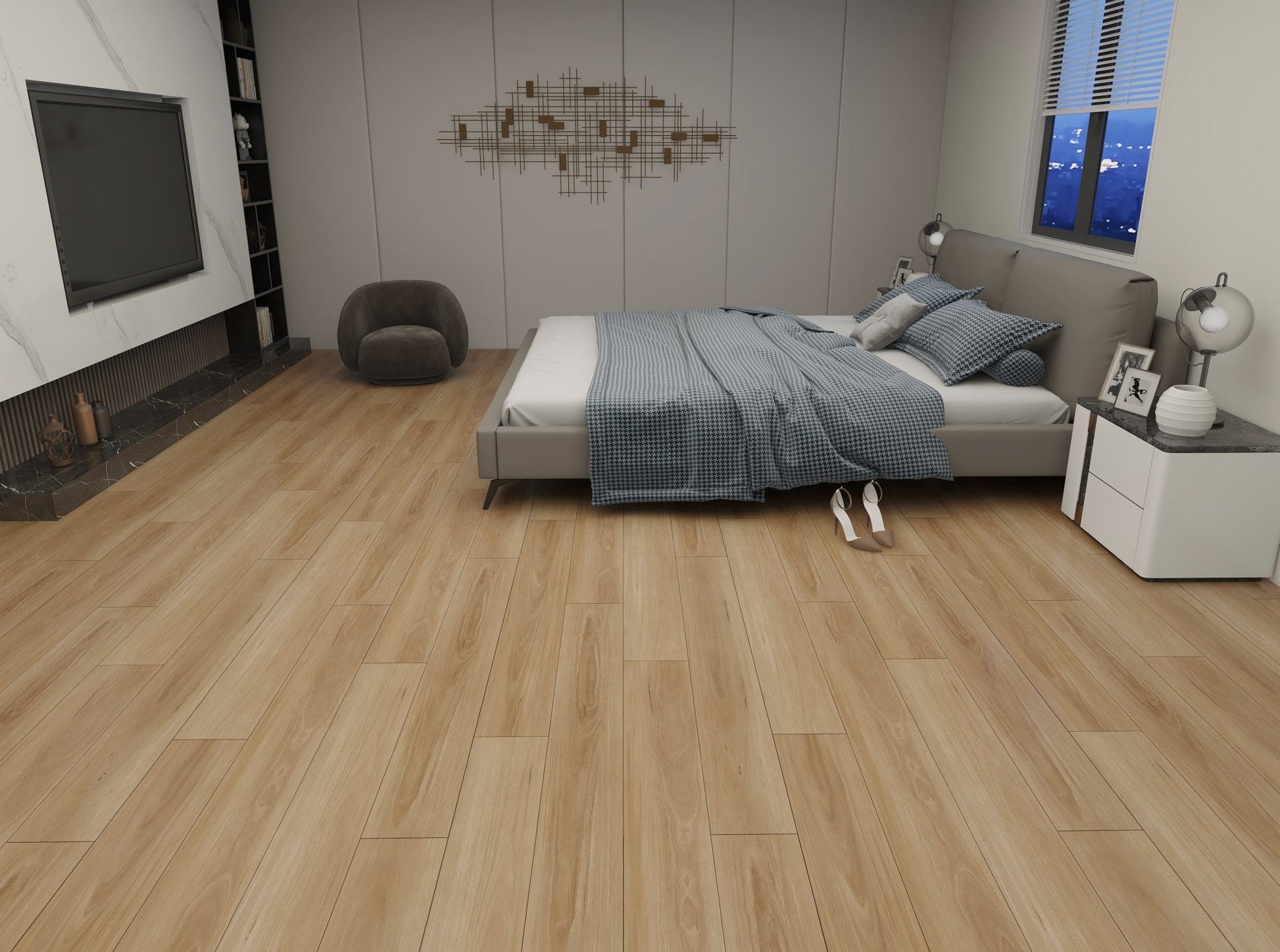 Duro Plus Blackbutt waterproof hybrid flooring render image