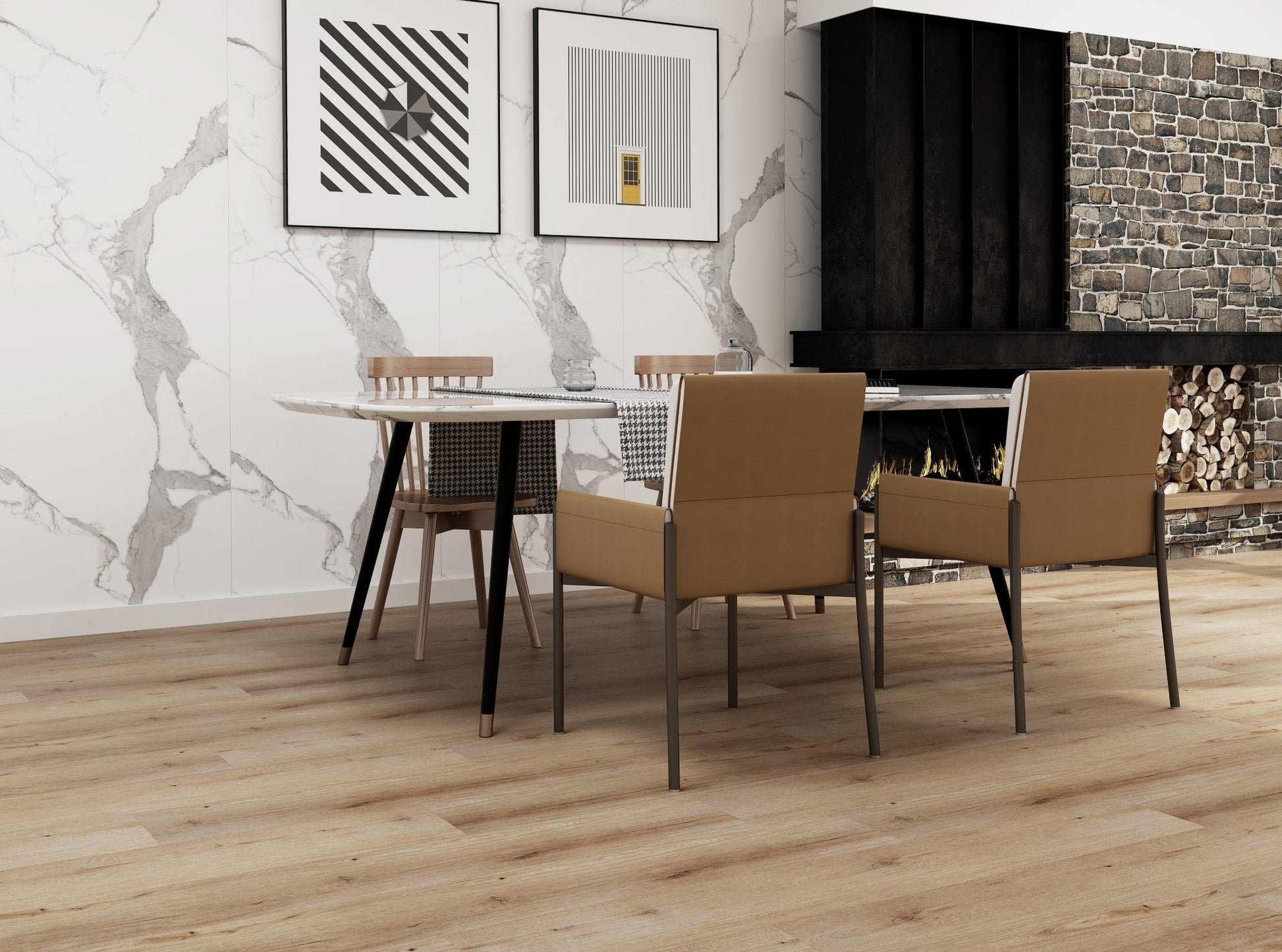 Duro Plus Fertile Oak waterproof hybrid flooring render image