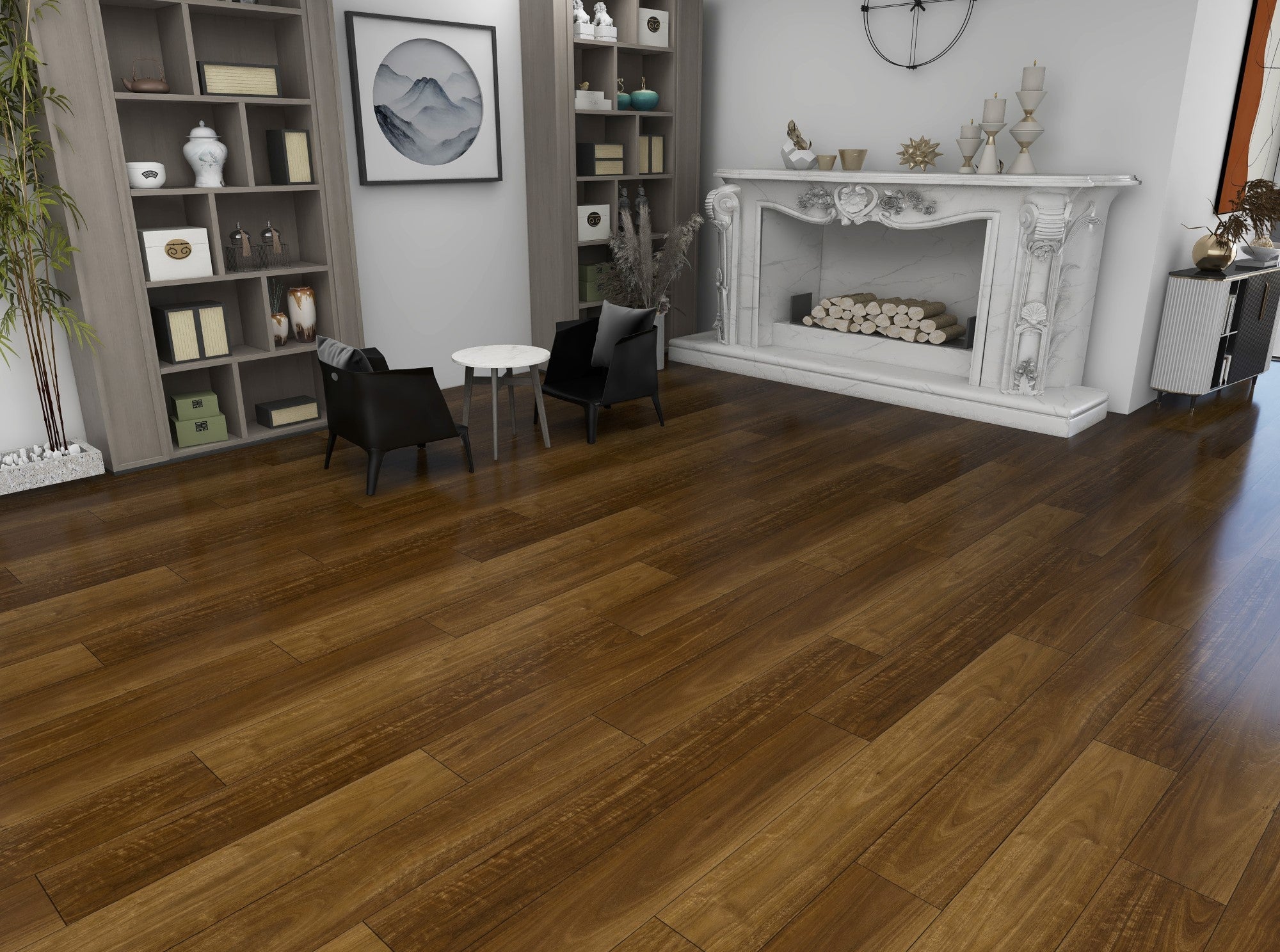 Duro Plus QLD Spotted Gum waterproof hybrid flooring render image