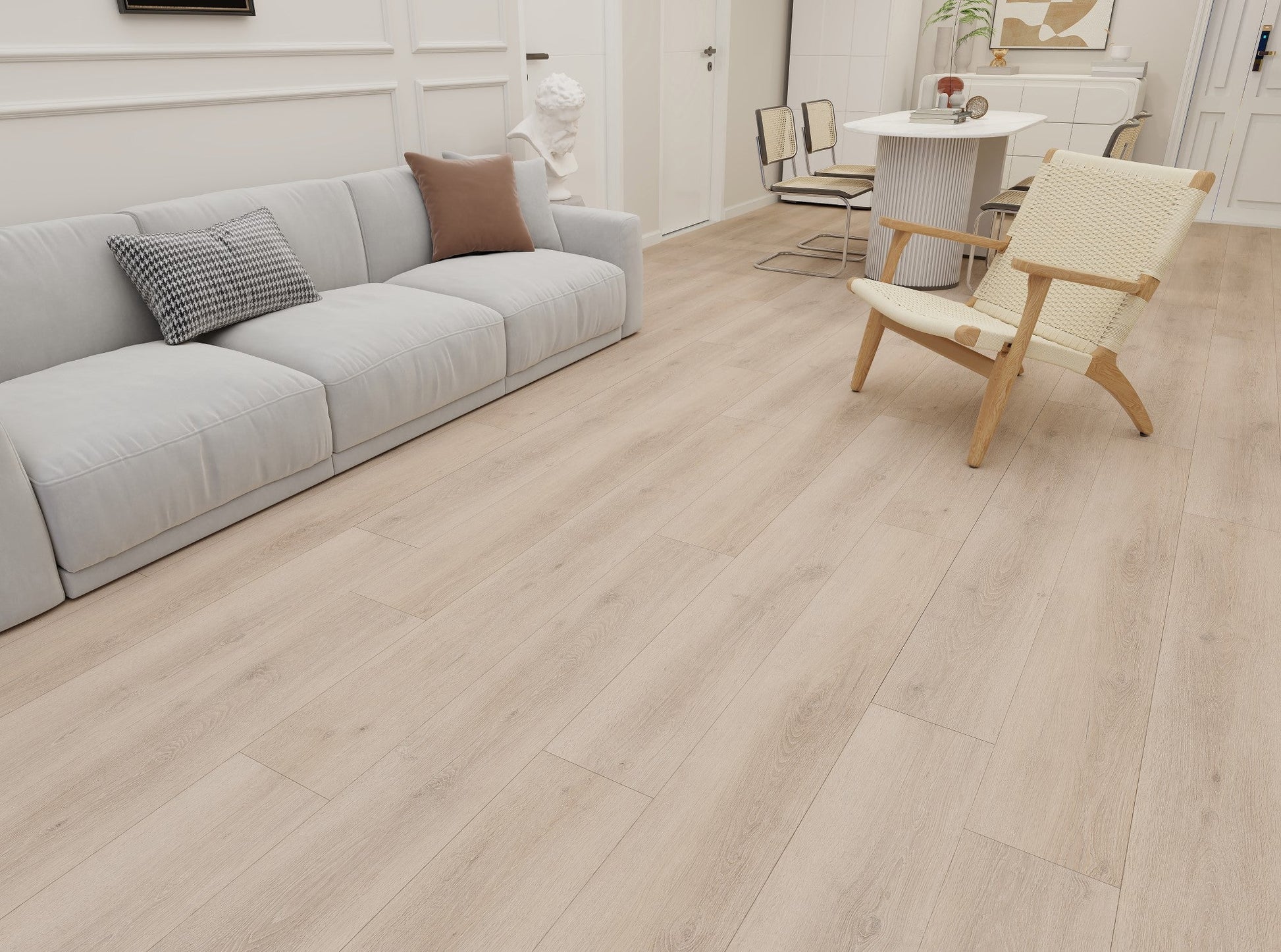 Duro Plus Easter Oak waterproof hybrid flooring render image