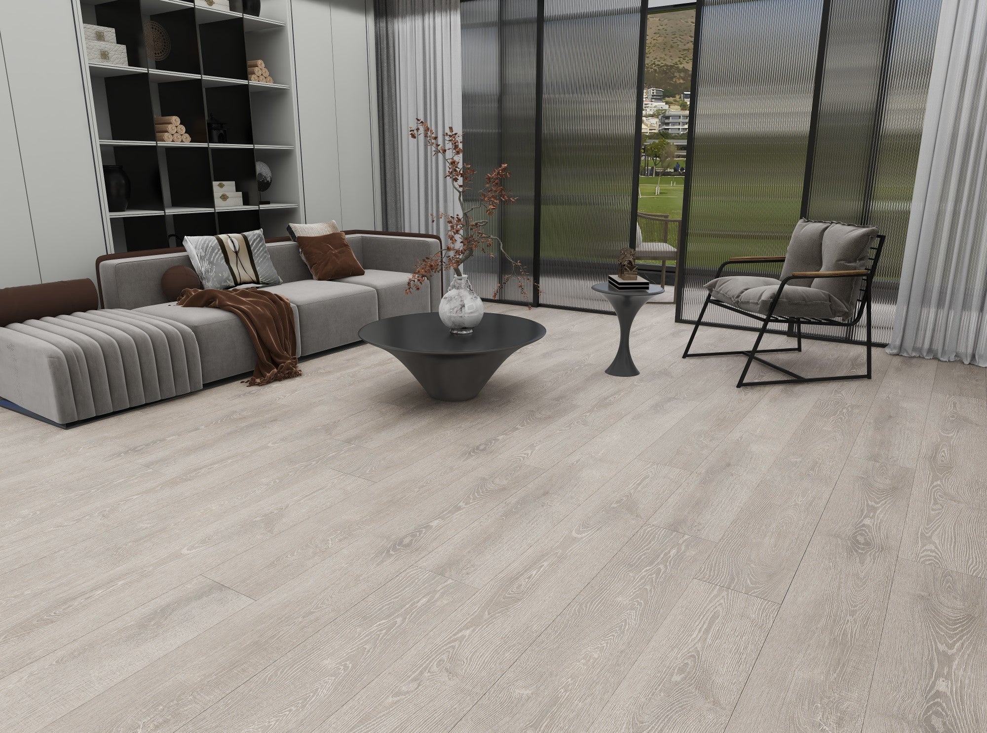 Duro Plus Navy Grey waterproof hybrid flooring render image