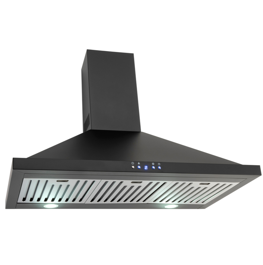 Euro 90cm Black Alfresco Canopy Rangehood – EBB900BK3R (EBB900BK3R)