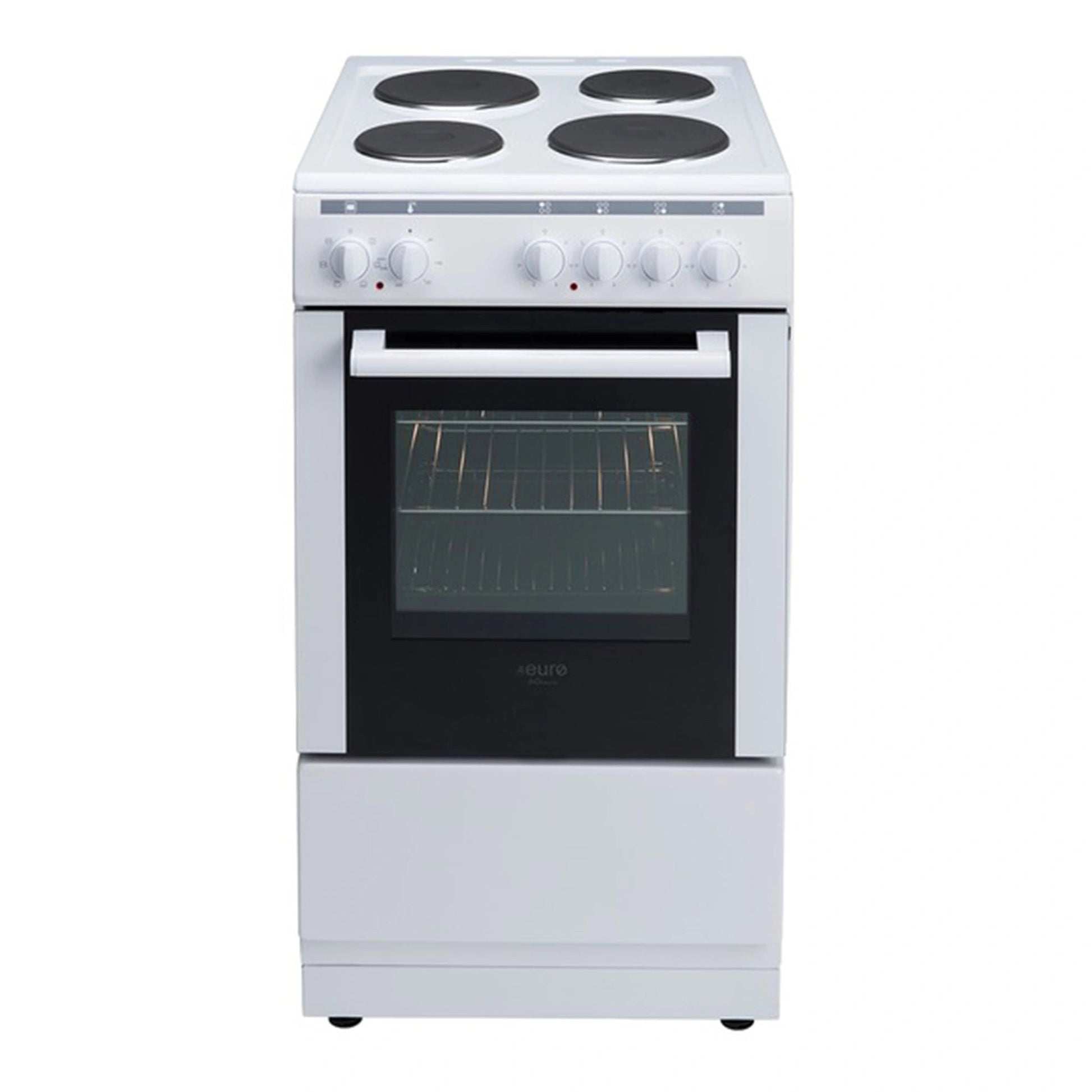 Euro 50cm Electric Freestanding Cooker White – EV500EWH (EV500EWH)