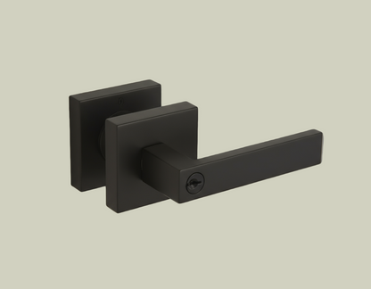Heavy-Duty Square Plate Entry Door Handle Lock Set