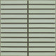 Concave Plain Green Finger Mosaic Porcelain Tile 20x145mm