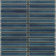 Light Blue Concave Speckle Finger Mosaic Porcelain Tile 20x145mm