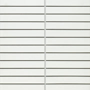 White Flat Finger Mosaic Tile 22x145mm