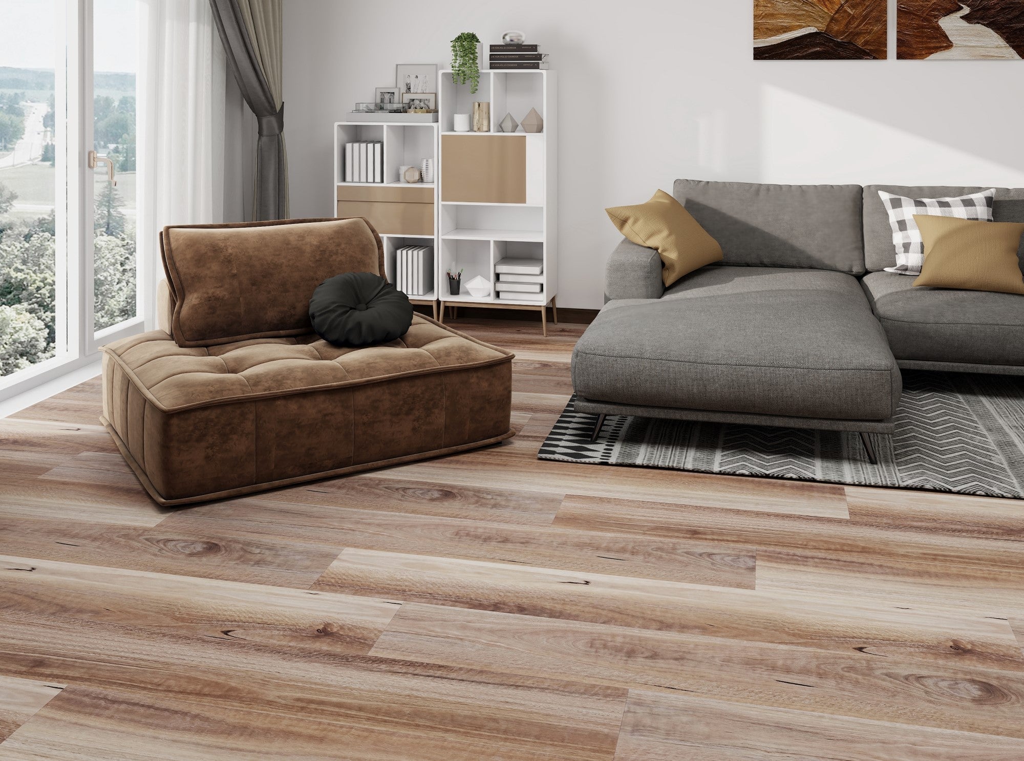 Guardian Spotted Gum waterproof hybrid flooring render image