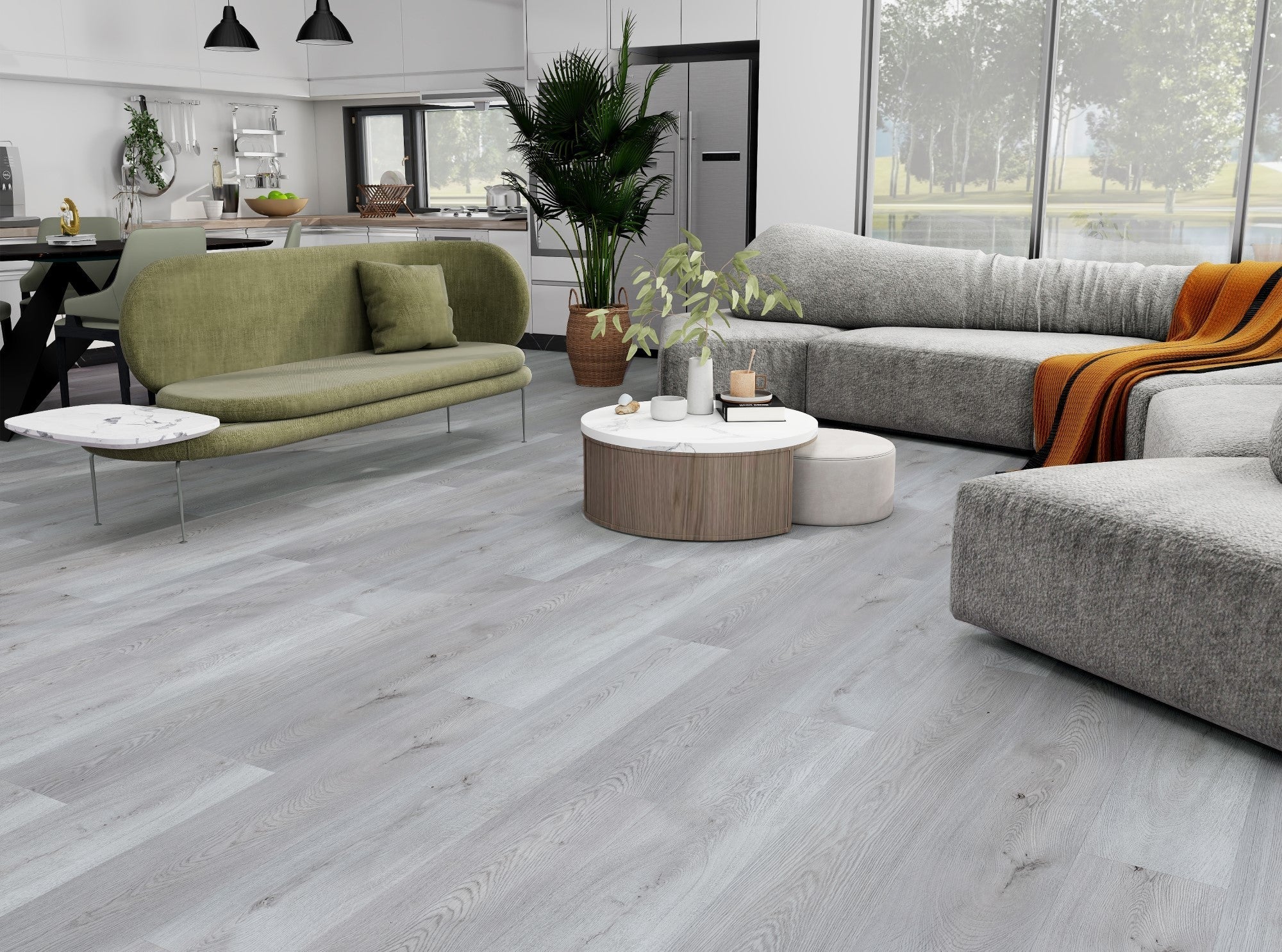 Guardian Natural Oak Grey waterproof hybrid flooring render image