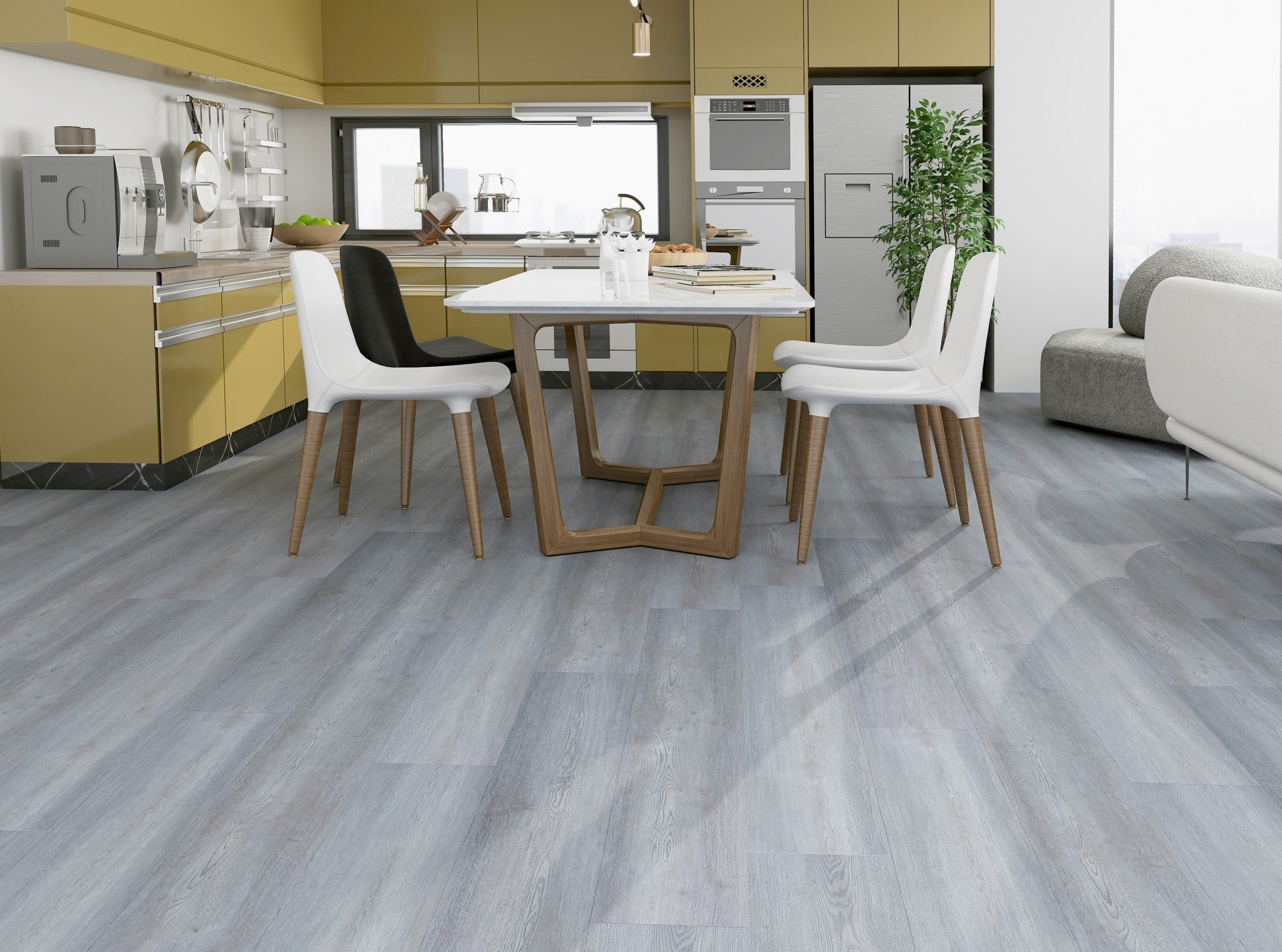 Guardian Grey Oak waterproof hybrid flooring render image
