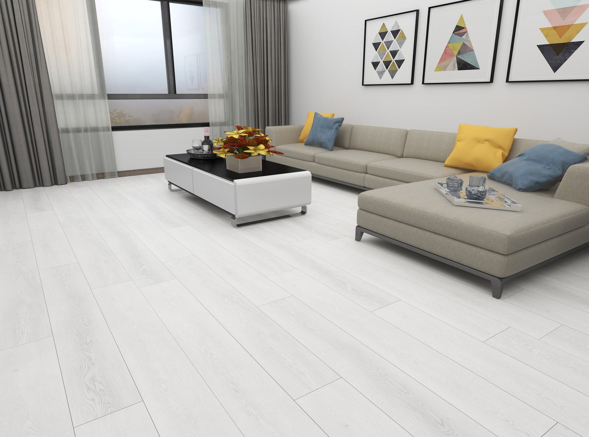 Guardian White Oak waterproof hybrid flooring render image