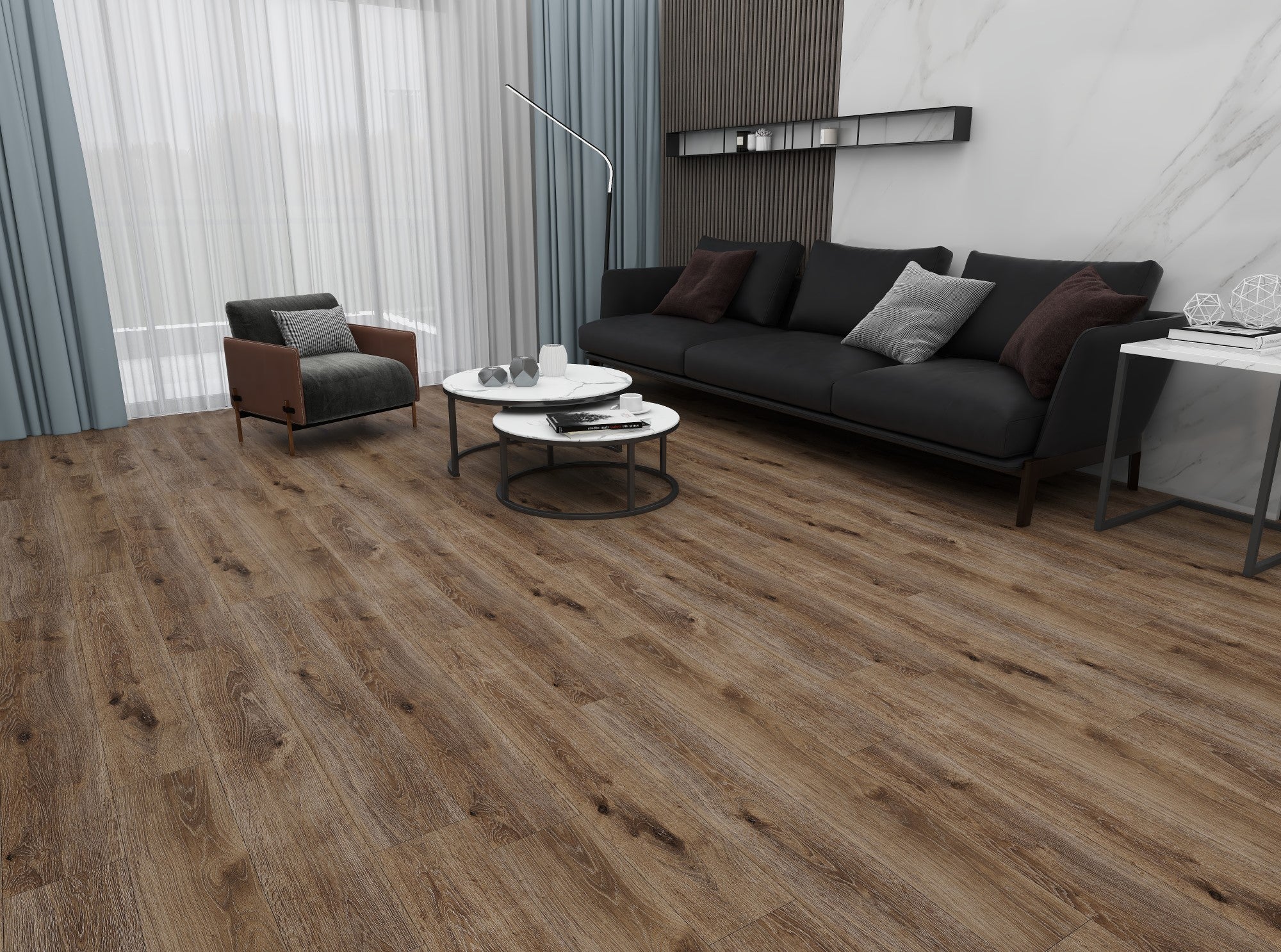 Guardian Homestead Chestnut waterproof hybrid flooring render image